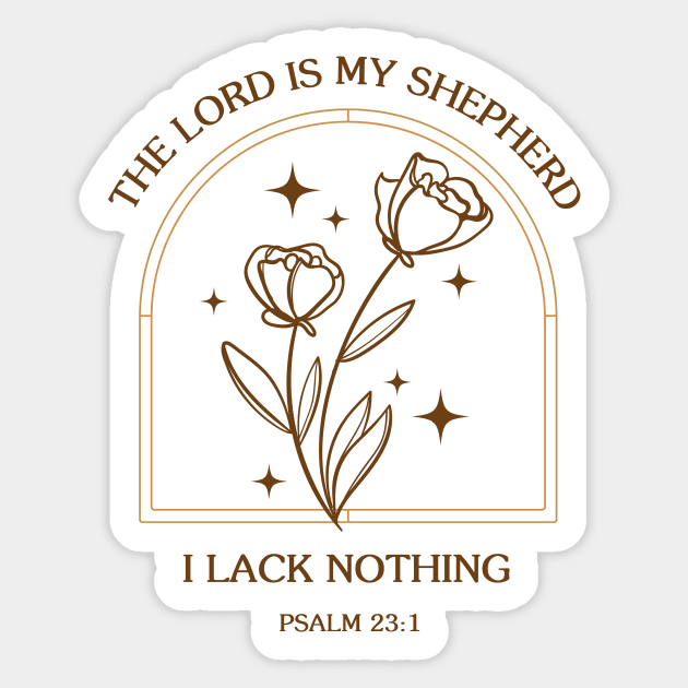 The Lord Is My Shepard - Psalm 23:1 Bible Verse Design Sticker by Heavenly Heritage